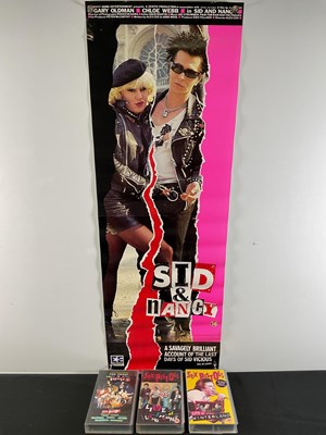 Lot 4 - SEX PISTOLS - Sid and Nancy video poster and 3...