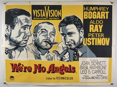 Lot 163 - WE'RE NO ANGELS (1955) UK Quad film poster...