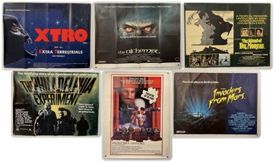 Lot 385 - A group of horror / sci-fi UK Quad film...