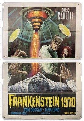 Lot 395 - FRANKENSTEIN 1970 (1958) Italian 2 panel film...