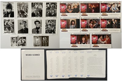 Lot 100 - WEIRD SCIENCE (1985) UK lobby card set of 8...
