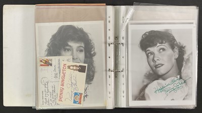 Lot 510 - A folder full of female celebrity autographs...