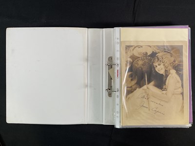 Lot 520 - A folder of vintage actress autographs...