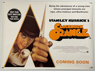 Lot 129 - CLOCKWORK ORANGE (1972) UK Quad film poster,...