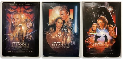 Lot 331 - STAR WARS PREQUEL TRILOGY US one sheet posters...