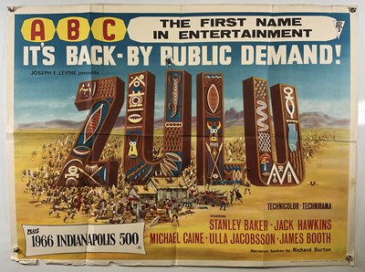 Lot 264 - ZULU (1964) UK Quad film poster, from the 1966...