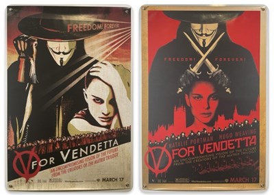 Lot 160 - V FOR VENDETTA (2006) A pair of US one sheet...