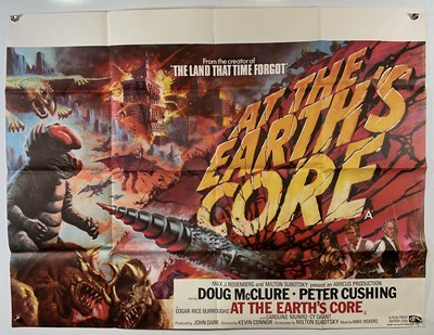 Lot 139 - AT THE EARTHS CORE (1976) UK Quad film poster,...