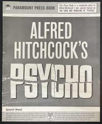 Lot 488 - PSYCHO (1960) US press campaign book for the...