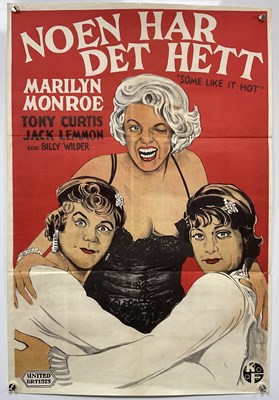 Lot 44 - SOME LIKE IT HOT (1959) Norwegian film poster...
