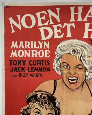 Lot 44 - SOME LIKE IT HOT (1959) Norwegian film poster...