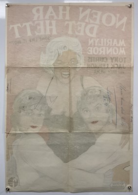 Lot 44 - SOME LIKE IT HOT (1959) Norwegian film poster...