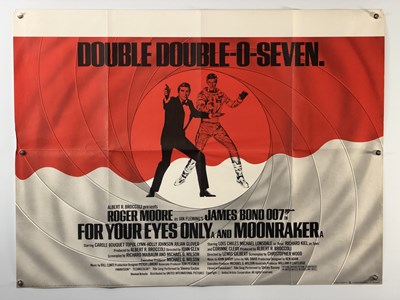 Lot 316 - FOR YOUR EYES ONLY / MOONRAKER (1979) UK Quad...