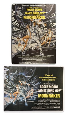 Lot 305 - MOONRAKER (1979) UK Quad film poster together...
