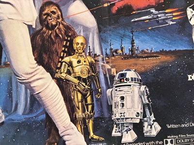 Lot 455 - STAR WARS (1977) UK Quad, Oscar’s style, Tom...