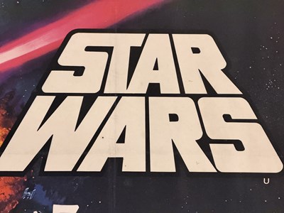Lot 455 - STAR WARS (1977) UK Quad, Oscar’s style, Tom...