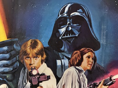 Lot 455 - STAR WARS (1977) UK Quad, Oscar’s style, Tom...