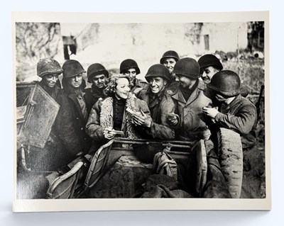 Lot 63 - A large press print showing actress MARLENE...