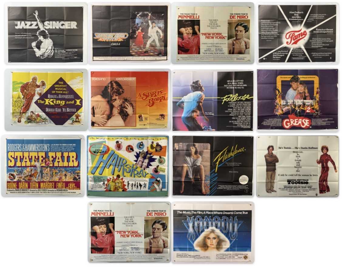Lot 38 - A chorus of musical film posters comprising...