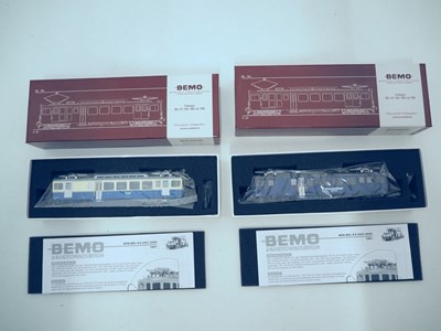 Lot 45 - BEMO HOm narrow gauge electric railcars, both...