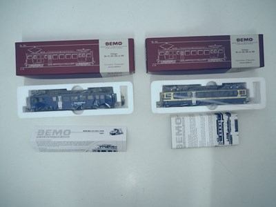 Lot 48 - BEMO HOm narrow gauge electric railcars, both...
