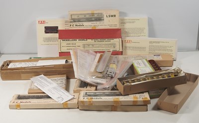 Lot 334 - OO gauge unbuilt coach kits by PC MODELS,...