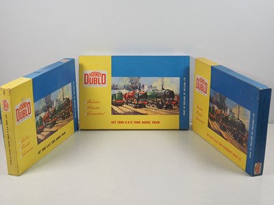 Lot 408 - HORNBY DUBLO OO gauge 2-rail train sets -...