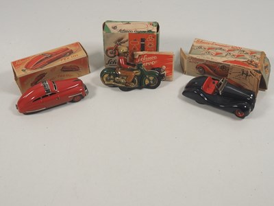 Lot 453 - SCHUCO group of clockwork toys comprising an...