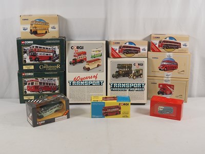 Lot 470 - CORGI mixed scale diecast buses by CORGI...