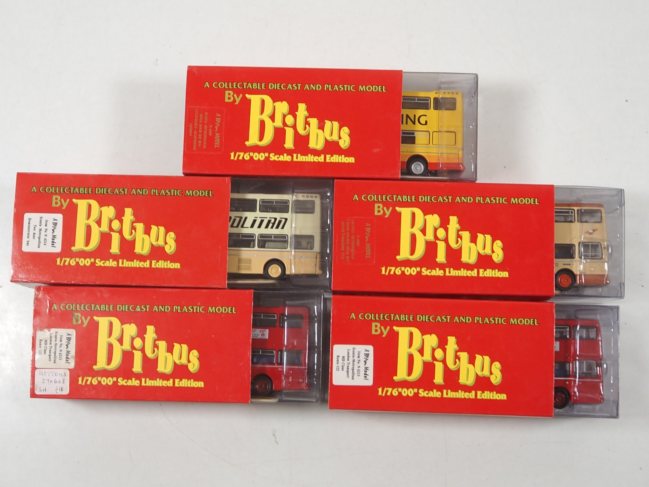 Lot 483 - BRITBUS 1:76 scale diecast buses to include