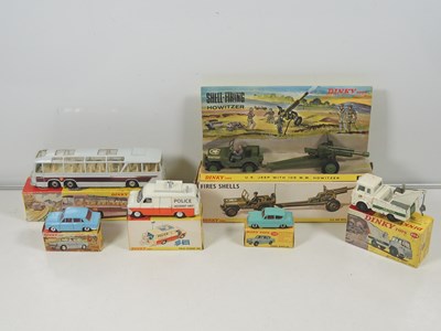 Lot 562 - DINKY diecast cars, vans, lorries and a coach -...