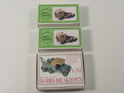 Lot 611 - Mixed 1:76 scale unbuilt, white metal military...