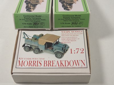Lot 611 - Mixed 1:76 scale unbuilt, white metal military...