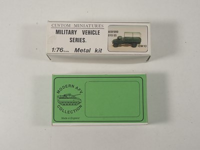 Lot 611 - Mixed 1:76 scale unbuilt, white metal military...
