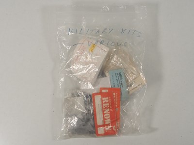 Lot 611 - Mixed 1:76 scale unbuilt, white metal military...