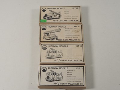 Lot 613 - HIGHWAY MODELS 1:76 scale unbuilt white metal...