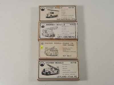 Lot 613 - HIGHWAY MODELS 1:76 scale unbuilt white metal...