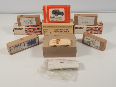 Lot 648 - Group of 1:43 scale unbuilt white metal model...