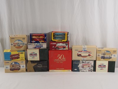 Lot 680 - CORGI mixed scale diecast buses by CORGI...