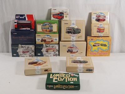 Lot 681 - CORGI mixed scale diecast buses by CORGI...