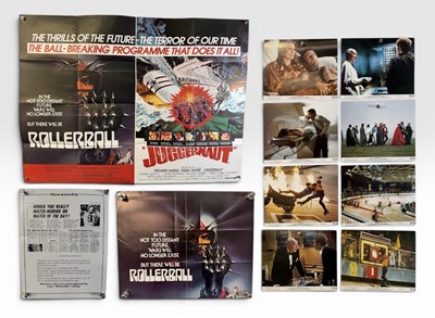 Lot 377 - ROLLERBALL (1975) A UK front of house set,...
