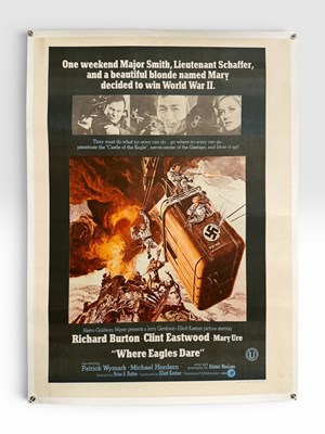 Lot 248 - WHERE EAGLE'S DARE (1968) Indian one sheet...
