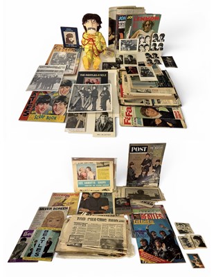Lot 18 - Box of Beatles memorabilia, including a tagged...