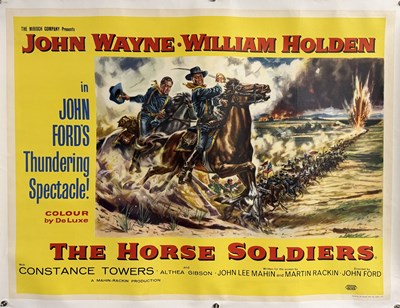 Lot 271 - HORSE SOLDIERS (1959) UK Quad film poster,...