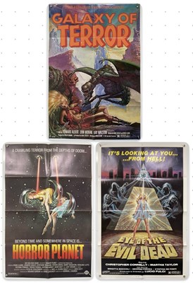 Lot 489 - A trio of Horror US one sheet film posters...