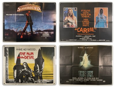 Lot 492 - A small group of UK Quad horror film posters...