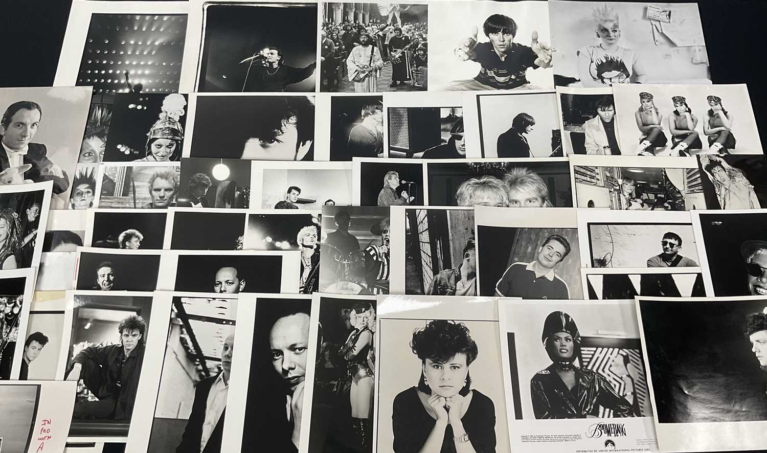 Lot 7 - A collection of music promotional black and...