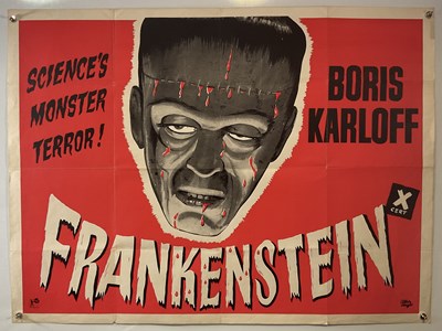 Lot 517 - FRANKENSTEIN (1931) UK Quad film poster, 1962...