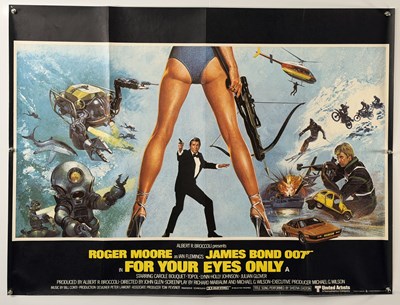 Lot 324 - FOR YOUR EYES ONLY (1981) UK Quad film poster,...