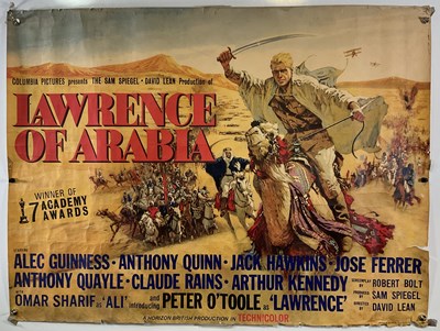 Lot 266 - LAWRENCE OF ARABIA (1962) UK quad film poster,...